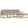 vidaXL Conjunto de sof&aacute;s de exterior 4 uds. Blanco y Gris Claro