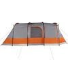 vidaXL Tienda de camping con túnel 4 personas impermeable gris naranja