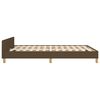 vidaXL Cama sin colch&oacute;n tela marr&oacute;n oscuro 140x190 cm