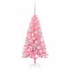 vidaXL Árbol de Navidad con 150 LED con soporte Rosa 120 cm PVC