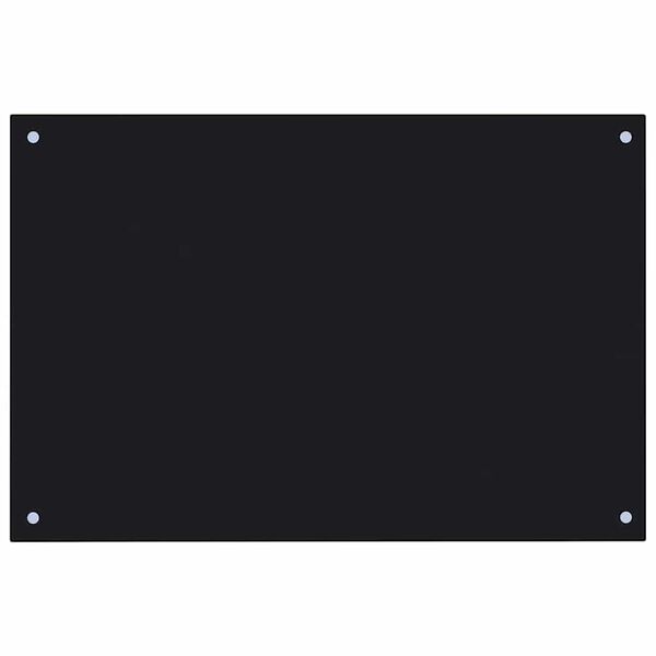 vidaXL Salpicadero de cocina 2 pcs Negro 90 x 50 cm vidrio templado