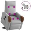 vidaXL Sill&oacute;n de masaje el&eacute;ctrico reclinable elevable tela gris nube