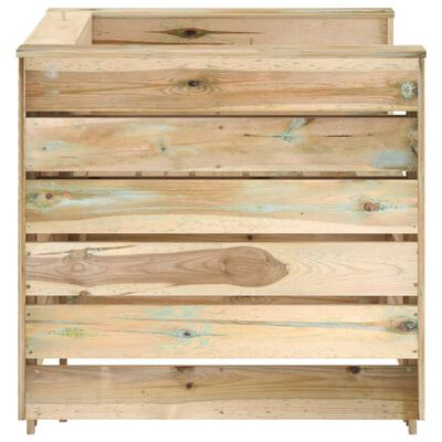 vidaXL Set de muebles de palés jardín 2 piezas madera pino impregnada