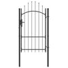 vidaXL Puerta de jard&iacute;n WOERDEN 175 x 100 cm Acero Gris Con cerradura