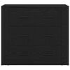 vidaXL Aparador Roble Negro 160 x 33 x 70 cm Madera de ingenier&iacute;a