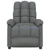 vidaXL Sillón reclinable de tela gris oscuro