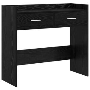 vidaXL Mesa Consola Roble Negro 90 x 35 x 80 cm Madera de ingenier&iacute;a