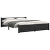 vidaXL Estructura de cama doble sin colch&oacute;n madera negro 150x200 cm
