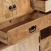 vidaXL Aparador de madera de mango maciza 100x30x130 cm