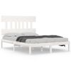 vidaXL Estructura de cama madera maciza blanca King Size 150x200 cm