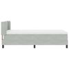 vidaXL Cama tipo Box Spring Gris Claro 190 x 90 cm Terciopelo