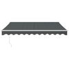 vidaXL Toldo retr&aacute;ctil aluminio y tela gris antracita 3x2,5 m