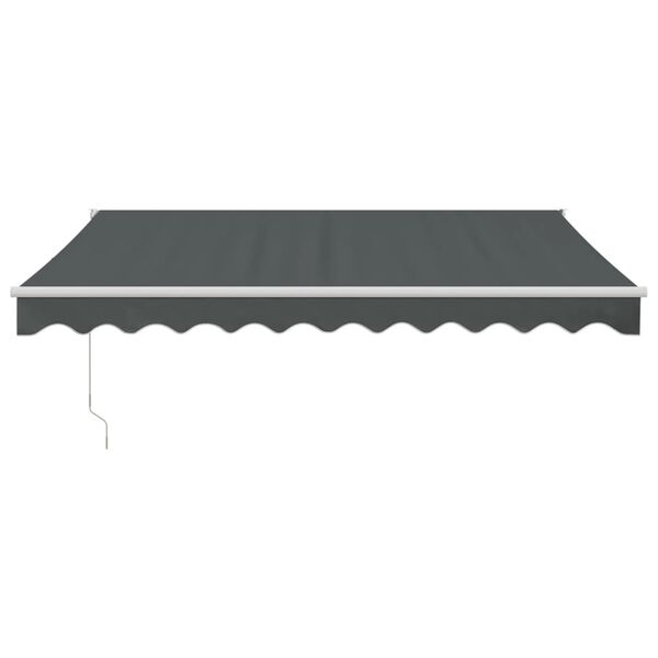 vidaXL Toldo retr&aacute;ctil aluminio y tela gris antracita 3x2,5 m