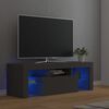 vidaXL Mueble de TV con luces LED gris 120x35x40 cm