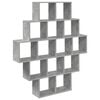 vidaXL Estante de pared Gris Hormig&oacute;n 120 x 20 x 136 cm