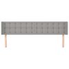 vidaXL Cabecero de tela gris claro 163x16x78/88 cm