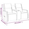 vidaXL Sill&oacute;n reclinable 2 plazas y portavasos cuero sint&eacute;tico marr&oacute;n