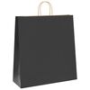 vidaXL Bolsas de papel con asas 50 uds negra 45x17x48 cm