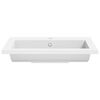 vidaXL Lavabo de granito blanco 600x450x120 mm