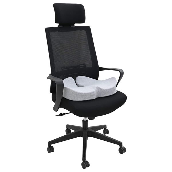 vidaXL Almohada para el asiento Gris Claro 50 x 43 x 10 cm