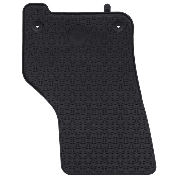 vidaXL Alfombrilla de Coche 4 pcs Negro Goma