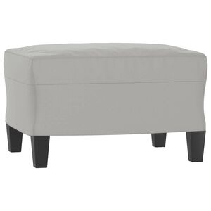 vidaXL Reposapi&eacute;s tela de microfibra gris claro 60x50x41 cm