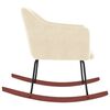 vidaXL Silla mecedora de terciopelo color crema