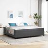vidaXL Estructura de cama con colchón Gris oscuro 200 x 200 cm tela