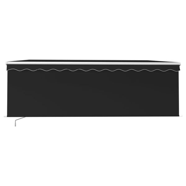 vidaXL Toldo retr&aacute;ctil manual con persiana gris antracita 4,5x3 m