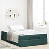 vidaXL Estructura de cama con colch&oacute;n 2 pcs Verde Terciopelo