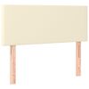 vidaXL Cama box spring con colch&oacute;n cuero sint&eacute;tico crema 90x190 cm
