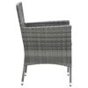 vidaXL Set comedor jardín 7 pzas y cojines ratán sintético gris