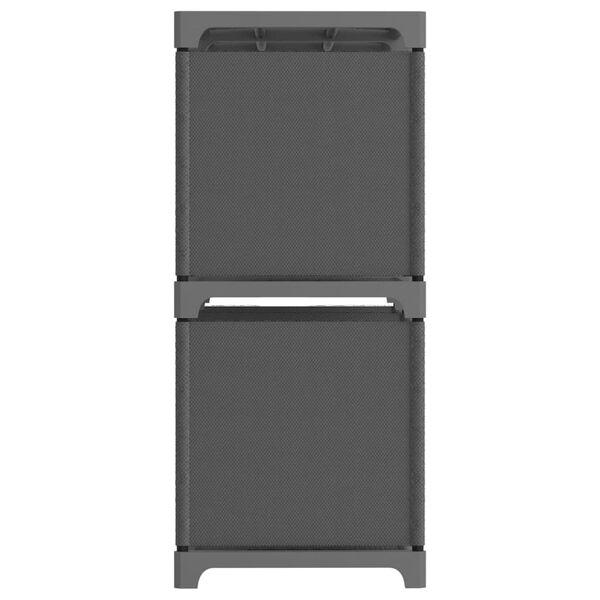 vidaXL Estantería de 6 cubos de tela gris 103x30x72,5 cm