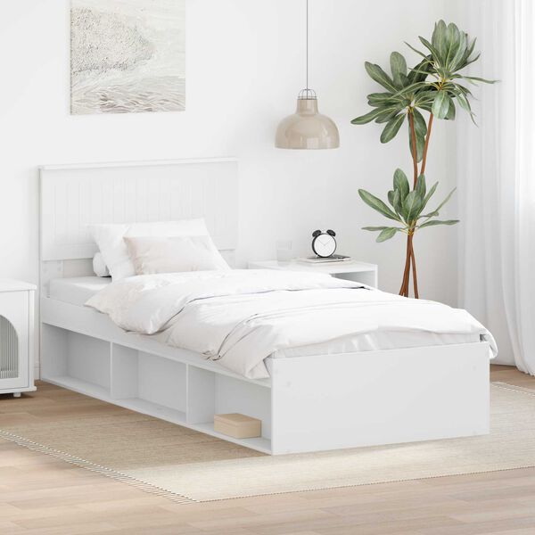 vidaXL Estructura de cama 90 x 190 cm Madera de pino macizo