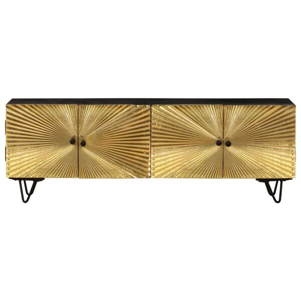 vidaXL Mueble de TV de madera maciza de mango 130x30x45 cm