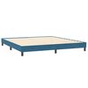 vidaXL Cama box spring sin colch&oacute;n terciopelo azul oscuro 200x220 cm