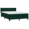 vidaXL Cama box spring con colch&oacute;n terciopelo verde oscuro 160x220 cm