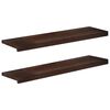 vidaXL Alfombras para escalones 2 uds. 100 x 30 x 2 cm Marr&oacute;n Oscuro