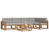vidaXL Conjunto de sof&aacute;s de exterior 6 pcs Gris Natural y Claro
