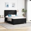 vidaXL Cama tipo Box Spring con colch&oacute;n Negro 140 x 190 cm tela