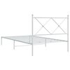 vidaXL Estructura cama sin colchón con cabecero metal blanco 107x203cm