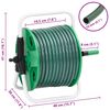 vidaXL Carrete de manguera de pie con set racores PVC verde 0,75" 20 m