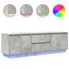 vidaXL Mueble de TV con luces LED gris hormig&oacute;n 160,5x41x50 cm
