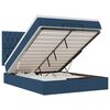 vidaXL Estructura de cama otomana colch&oacute;n tela azul pardo 140x200cm