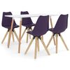 vidaXL Juego de comedor 5 piezas 120x60 cm Lila