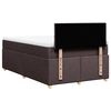 vidaXL Cama box spring con colch&oacute;n tela marr&oacute;n oscuro 120x190 cm