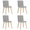 vidaXL Sillas de comedor 4 uds tela gris nube