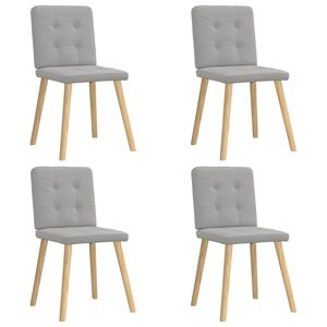 vidaXL Sillas de comedor 4 uds tela gris nube