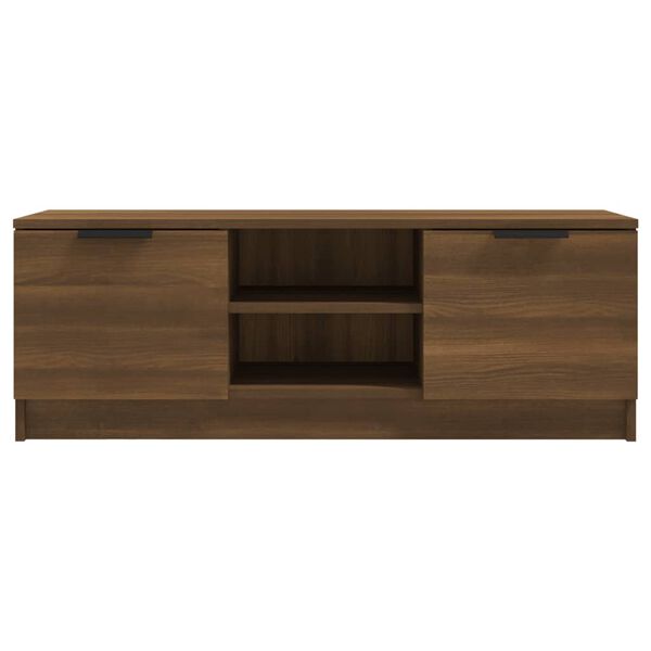 vidaXL Mueble de TV madera contrachapada marr&oacute;n roble 102x35x36,5 cm
