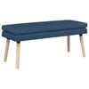 vidaXL Banco de Doble Capa Azul 110 x 40 x 47 cm Tela